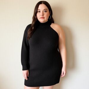 Anthropologie One Sleeve Turtleneck Sweater Dress - Size 2X - NWT Retail: $168